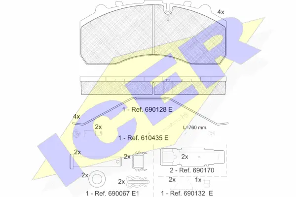Brake Pad Set, disc brake (151194-225)