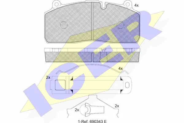 Brake Pad Set, disc brake (152150-208)