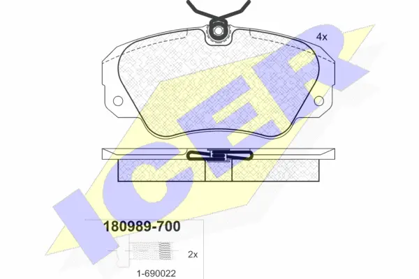 Brake Pad Set, disc brake (180989-700)