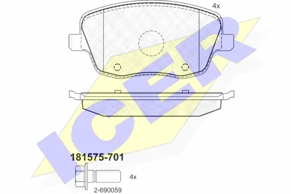 Brake Pad Set, disc brake (181575-701)