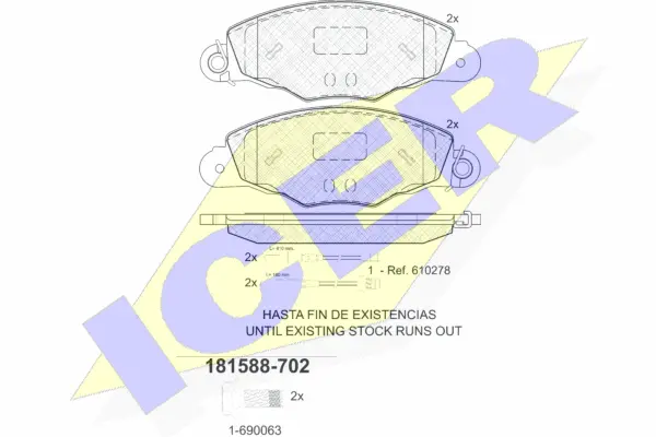 Brake Pad Set, disc brake (181588-702)