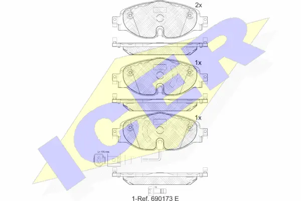 Brake Pad Set, disc brake (182111)