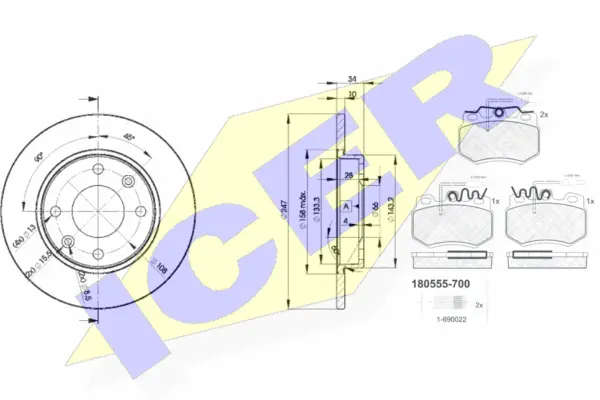 Brake Kit, disc brake (30555-4689)