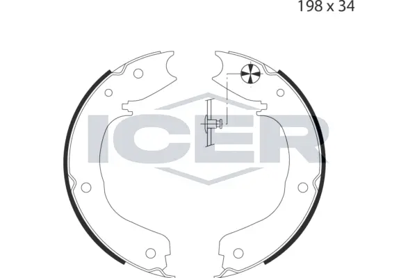 Brake Shoe Set, parking brake (79PB4035 C)