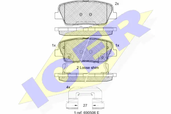 Brake Pad Set, disc brake (181954-066)