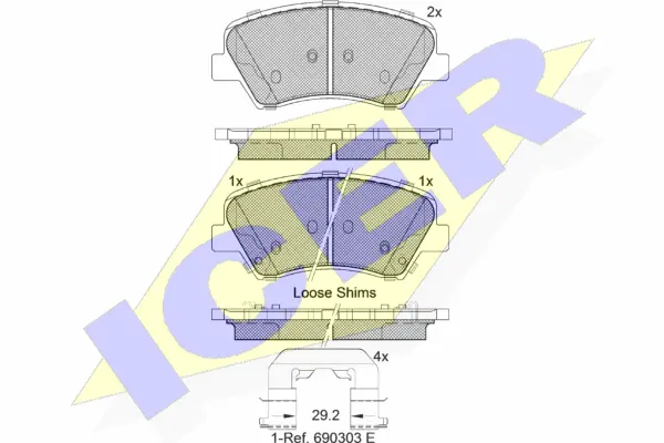 Brake Pad Set, disc brake (182029)