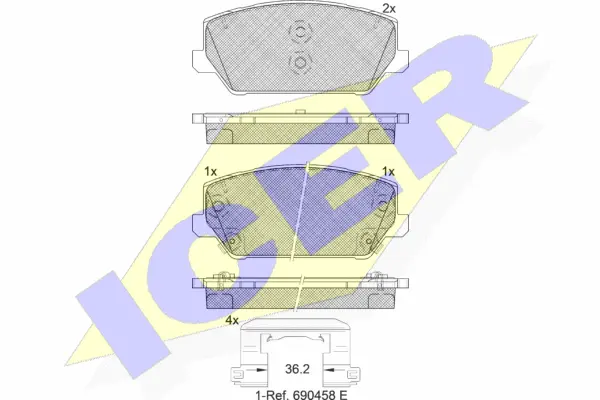 Brake Pad Set, disc brake (182306)