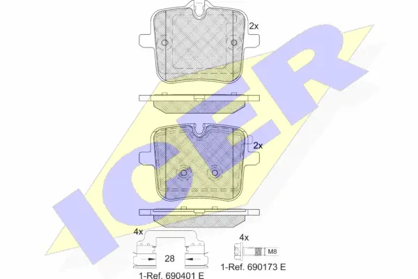 Brake Pad Set, disc brake (182308)