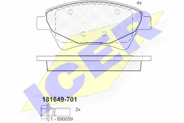 Brake Pad Set, disc brake (181649-701)