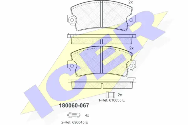 Brake Pad Set, disc brake (180060-067)