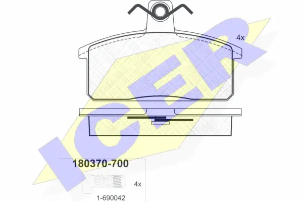 Brake Pad Set, disc brake (180370-700)