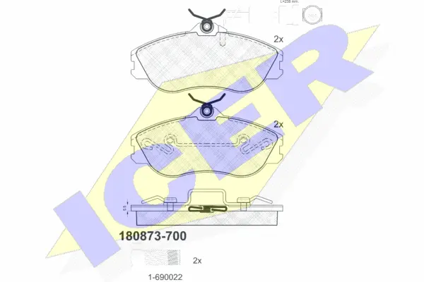 Brake Pad Set, disc brake (180873-700)