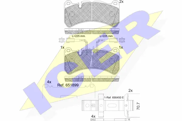 Brake Pad Set, disc brake (182260-203)