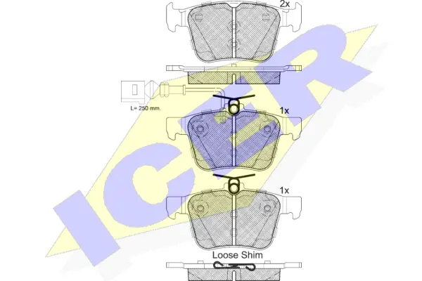 Brake Pad Set, disc brake (182098-203)