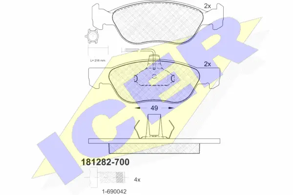Brake Pad Set, disc brake (181282-700)