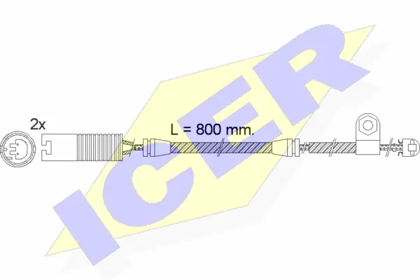 Warning Contact, brake pad wear (610499 E C)