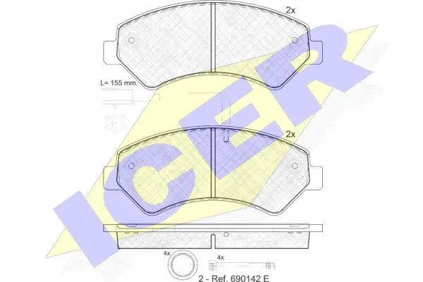 Brake Pad Set, disc brake (141836-203)