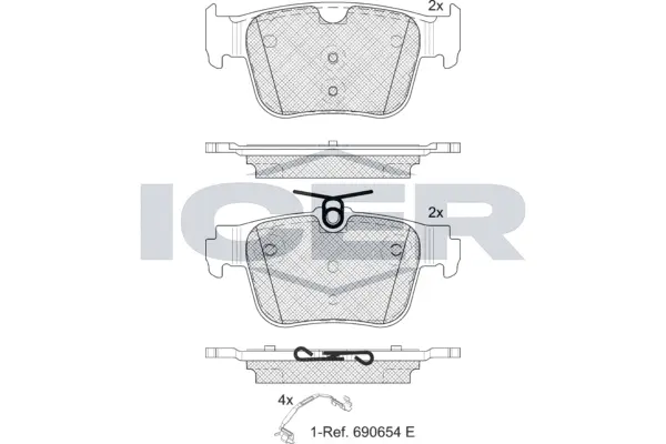 Brake Pad Set, disc brake (182410)