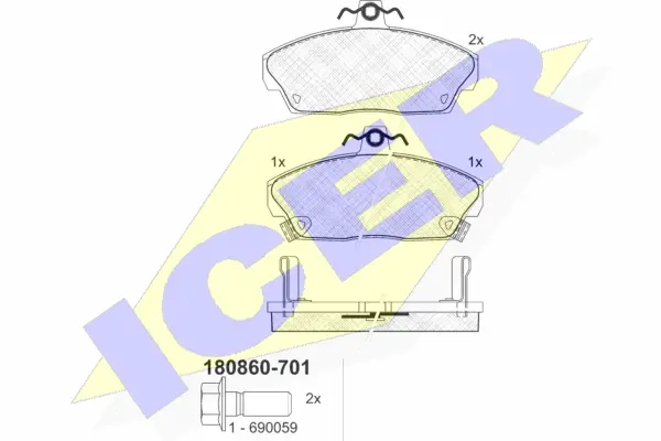 Brake Pad Set, disc brake (180860-701)