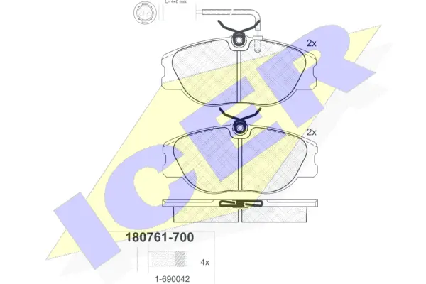 Brake Pad Set, disc brake (180761-700)