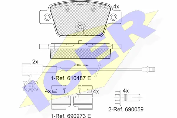 Brake Pad Set, disc brake (182043)