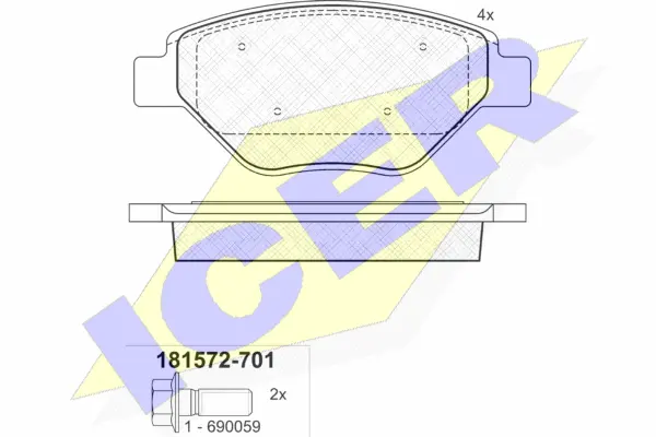 Brake Pad Set, disc brake (181572-701)