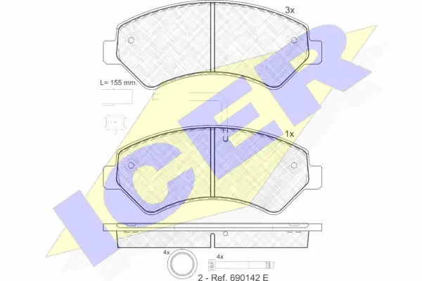 Brake Pad Set, disc brake (141836)