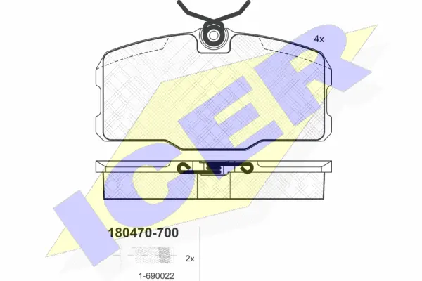 Brake Pad Set, disc brake (180470-700)