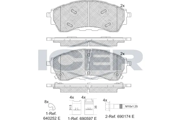 Brake Pad Set, disc brake (182382)