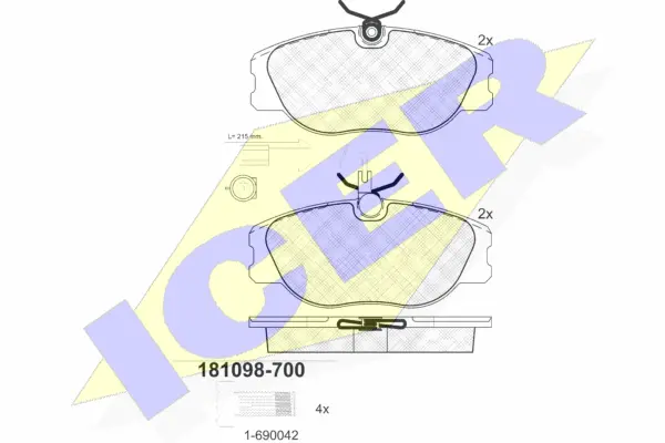 Brake Pad Set, disc brake (181098-700)