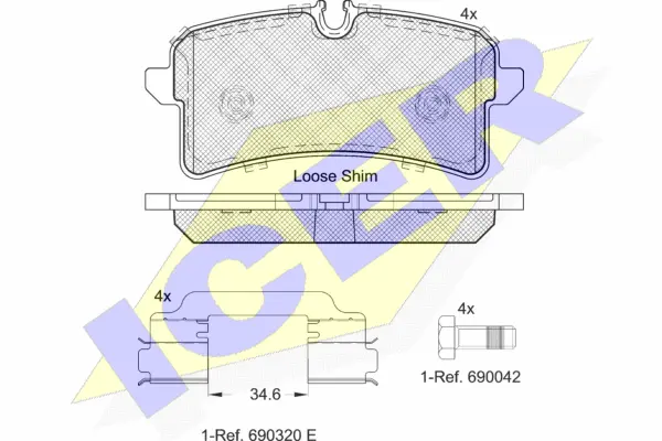 Brake Pad Set, disc brake (182159-204)