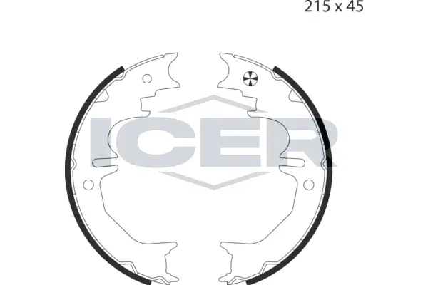 Brake Shoe Set, parking brake (79PB4037 C)