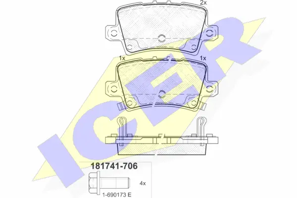 Brake Pad Set, disc brake (181741-706)