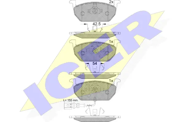 Brake Pad Set, disc brake (182189)