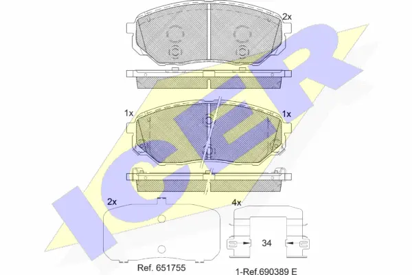 Brake Pad Set, disc brake (182244)