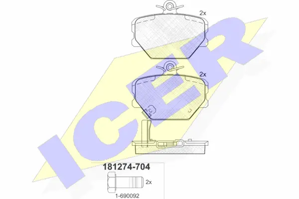 Brake Pad Set, disc brake (181274-704)