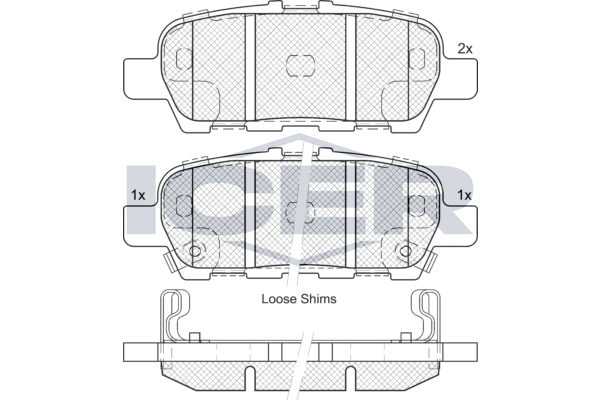 Brake Pad Set, disc brake (EV1901-203)