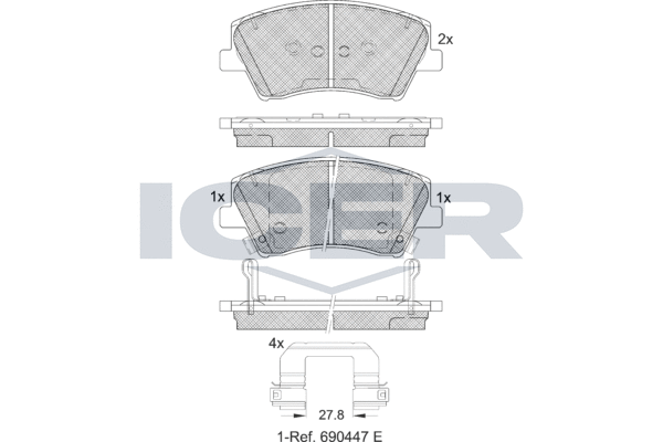 Brake Pad Set, disc brake (EV2314)