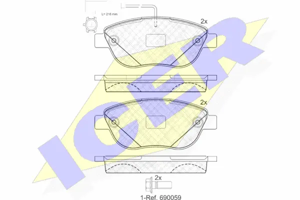 Brake Pad Set, disc brake (181440-203)