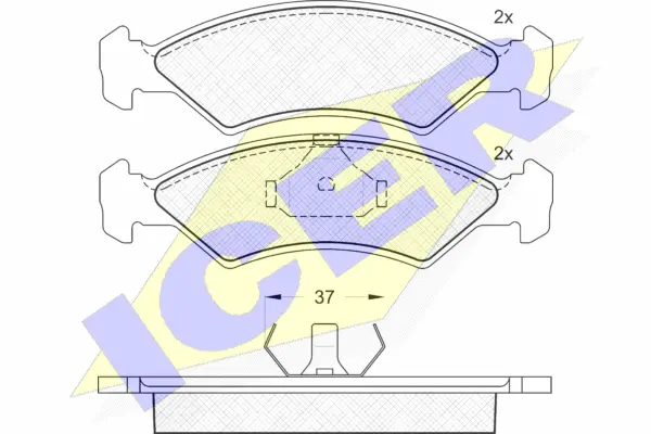 Brake Pad Set, disc brake (180451)