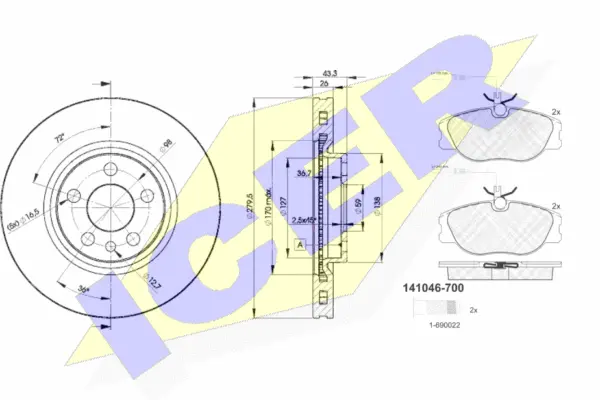Brake Kit, disc brake (31046-4620)