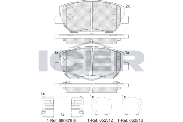 Brake Pad Set, disc brake (182441)