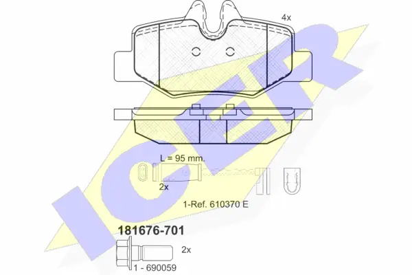 Brake Pad Set, disc brake (181676-701)