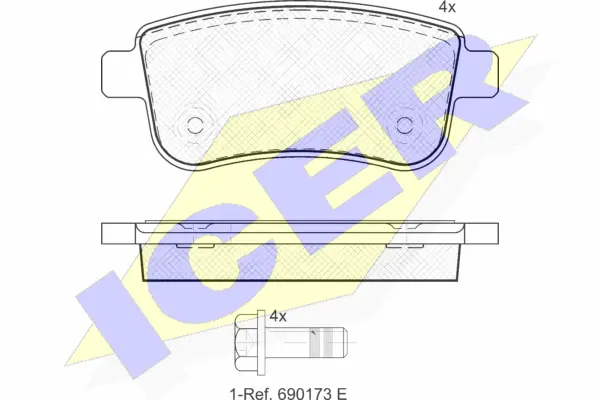 Brake Pad Set, disc brake (181904)