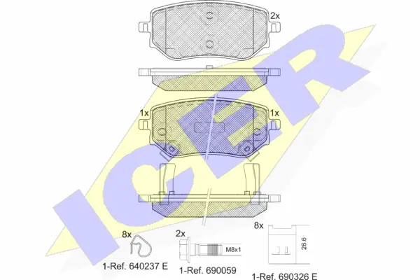 Brake Pad Set, disc brake (182343)