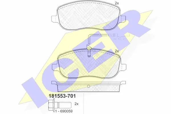 Brake Pad Set, disc brake (181553-701)