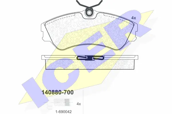 Brake Pad Set, disc brake (140880-700)