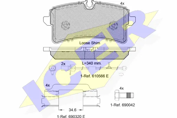 Brake Pad Set, disc brake (182159)