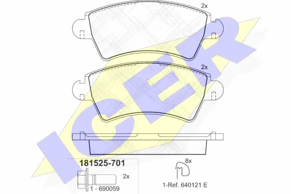 Brake Pad Set, disc brake (181525-701)