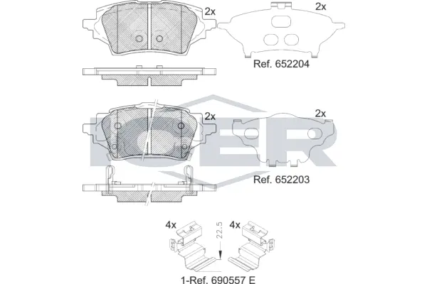 Brake Pad Set, disc brake (182397)